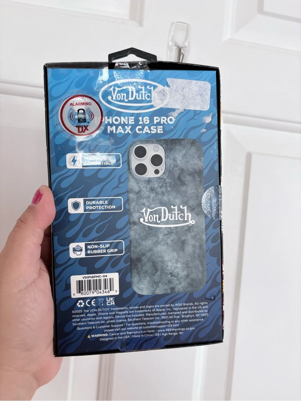 Von Dutch Marble Gray iPhone 16 Pro Max Case - MagSafe